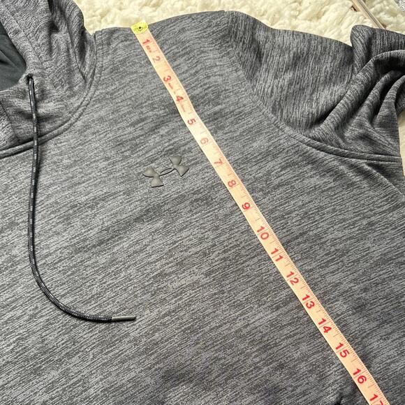 Under Armour Charocal Grey Loose Fit Coldgear Pullover Hoodie Activewear - Picture 6 of 9